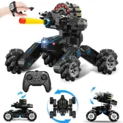 RC Tank Car with Drift,Hand Gesture Control Dual Mode Stunt Truck with Light,...