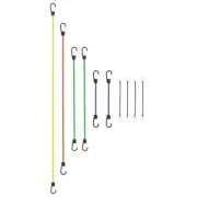 Standard Bungee Cord with Hooks Value Pack Assortment - 10 Piece