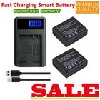 2 Battery +Led Charger Fo Panasonic Lumix DC-TZ90 DC-TZ95 DMW-BLE9 E DMW-BLG10 E