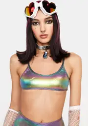 [J Valentine] Metallic Unicorn Micro Tank Top