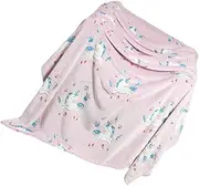 Toyvian Cartoon Flannel Nap Blanket for Soft Receiving Blanket for Home Travel Daycare Gentle Skin Cute Design