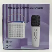 Wireless Bluetooth Speaker Karaoke Machine with Dual Microphone - BLACK NIB