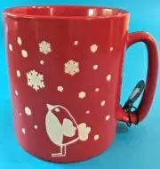 The Old Pottery Company "THE FIRST SNOW FLAKES" Large mug