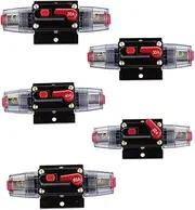 PAMINGONO 12v-24v Auto Circuit Breaker 30a Manual Reset Car Audio Fuse Inline Fuseholder Stop Power Surges Panel/firewall Mount