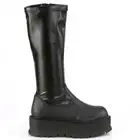 Demonia Slacker-200 Black Vegan Leather Platform Boots • Ships in 2-4 Weeks •...