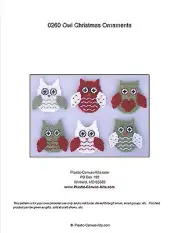 Christmas Owl Ornaments-Plastic Canvas Pattern or Kit