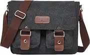 [Rexmore] Messenger Bag for Men, Canvas Satchel Shoulder Bag Vintage Crossbody 13.3Inch Laptop Bag