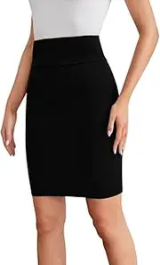 Sweet Hearts Mini Pencil Skirt for Women- Above Knee Silky Basic Bodycon Skirt Made in USA