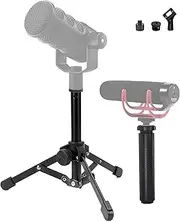 PodMic Tripod Stand and Videomic Handle Grip kit compatible with RODE XLR USB Videomicro Mic and Shotgun Microphones