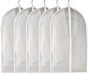 [AIMALL] 5/10x Dustproof Storage Bag Garment Dress Cover Suit Clothes Coat Jacket Protector - Translucent PEVA Suit with Strong Zipper