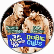 THE MANY LOVES OF DOBIE GILLIS 3" Pin Back Button DWAYNE HICKMAN & BOB DENVER
