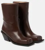 [Gia Borghini] Gia Borghini Blondine leather ankle boots AU 9 brown