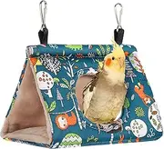 QX-Pet Supplies Winter Warm Bird Nest House Hanging Hammock Velvet Shed Hut Cage Plush Fluffy Birds Hideaway Sleeping Bed Fuzzy for Parrot Parakeet Cockatiels Budgies Cockatoo Lovebird Finch Canary
