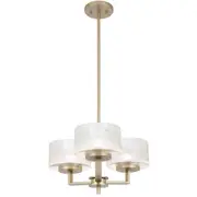 Moreno 3 Lights Pendant Silver Modern Clear Glass Ceiling Telbix Lighting