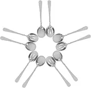ULTECHNOVO 10-Piece Serving Spoon Set Stainless Steel Party Banquet Utensils Slotted and Solid Spoons for Everyday Use