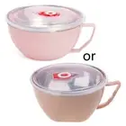 Double Layer Heat Insulation Bowl Antiscalding Lunch Box Stainless Steel Bowl