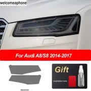 Pre-cut Headlights Smoke Paint Protection Vinyl Tint Wrap Film For Audi A8/S8 (for: Audi)