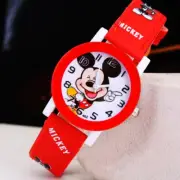 Cartoon Watch Students Cute Kids Mickey Mouse Watches Children Boys Girls Pu Lea