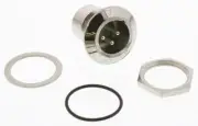1 x Switchcraft 3 Way Panel Mount XLR Connector, Male, Silver Plated Contacts, 5