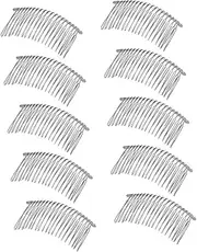 MERRYHAPY Elegant Metal Inserted Hair Combs 10pcs Women's Hair Clip Combs Fashionable 20K White Headwear Accessories