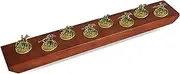 YeeBeny Whiskey Cork Display Stand, Brown Wood, 8 Horse Cork, Polished Finish