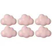 6 pcs Cloud Shaped Handle Adorable Pull Bar Delicate Drawer Knobs Creative