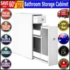 Bathroom Storage Cabinet Caddy Utility Toilet Tissue Box Holder Cupboard Cover