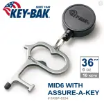 【WCC】KEY BAK MID6 系列中型 36”伸縮鑰匙圈+ASSURE-A-KEY多功能指環(0KBP-0234)