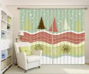 3D Pine Tree Pattern G33 Christmas Window Photo Curtain Fabric Quality An