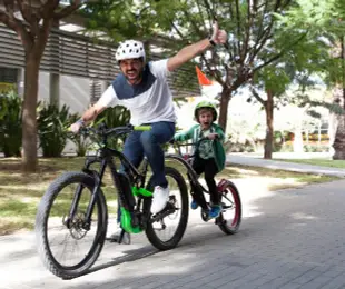 迷路的森林 現貨鋁做美國Weeride ProPilot兒童拖車母子親子車山地折疊普通車可以