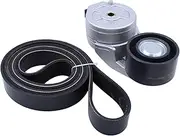 MOTOKU Accessory Drive Belt Tensioner Assembly with Pulley & Serpentine Belt for Dodge Ram 2500 3500 5.9L 1994-2002