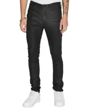 Van Winkle Wax Wash Skinny Jeans - Black Denim | Ksubi ++