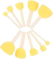 Versatile 30pcs Round Sponge Painting Tools Face Painting Brushes Mushroom Head Sponges for Boys and Watercolor