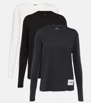 [Jil Sander] Jil Sander Set of 3 cotton jersey sweatshirts AU 10 multicoloured