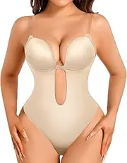 [ZPLxi] Women's Plunge Backless Body Shaper Bra, Backless Body Shaper Bra,Shapewear for Women Tummy Control, Shapewear U Plunge