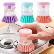Kitchen Cleaning Brush with Soap Dispenser, Palm scrubbing Brush Convenient Use