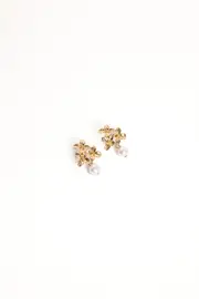 [PUP38] Amani Earrings - Gold/Pearl Gold