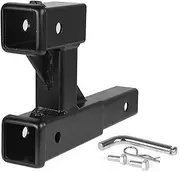 Compatible With 2 Inch Extender To 10 Inch Max Length Adjust 7-1/2 Inch Riser Or Drop 4,000 Lbs Dual Hitch Extension With Bolt Nut Kit