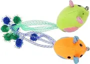 BESPORTBLE 2pcs Cat Plush Mouse for Indoor Cats Realistic Stuffed Mice Safe and Durable Design Encourages Play and Natural Instincts for Active Kittens