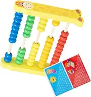 Kisangel Educational Toy Wooden Abacus Boys and Girls Activities Tool Preschool Supplies Giraffe Calculating Tool