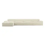[James Lane] Copenhagen Alpine Mist Chaise Sofa - 4 Seater