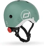 SCOOT AND RIDE XXS-S Helmet - Reflective Drill Bit Green