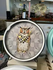 Mackenzie Childs Owl Wall Clock