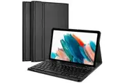 Samsung Galaxy Tab A8 10.5 inch 2021 SM-X200 /X205 Bluetooth Keyboard Case Tab Folio Leather Smart Sleep Awake with Detachable Wireless Bluetooth Cover (Black)