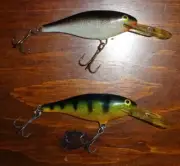 Two Rapala Shad Rap, SR07, 2-3/4", 5/16 Oz., #5 Hooks, Dives 7', Perch & Silver
