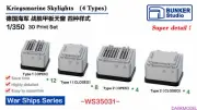 BUNKER WS35031 WW.II Kriegsmarine Skylights (4Types) (Plastic model)
