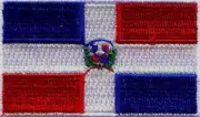 50 Pcs Dominican Rep. Flag Embroidered Patches 2.5"x1.5" iron-on