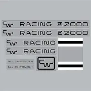 CW - Z2000 Black and White Decal set - old school bmx