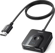 UGREEN HDMI Switch 4K 60Hz 2.0 Switcher Splitter 2 in 1 Out Bi-Directional with 1M HDMI Cable, Supports HD Dolby 3D HDR Compatible for TV, Monitor, Fire Stick, Laptop