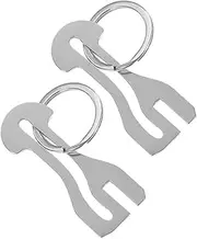 [Housoutil] 2Pcs Shopping Trolley Token Key Ring Keychain for Shopping Carts Portable Metal Key Fob Accessories for Everyday Use and Decoration